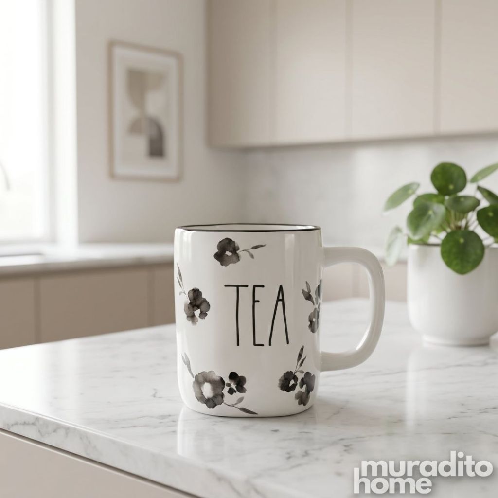 Muraditohome Large Aesthetic Ceramic Mug 520 ml