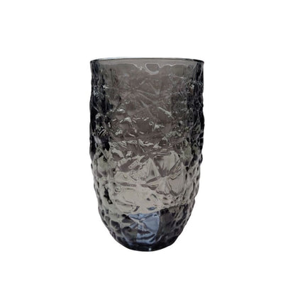 Muraditohome Azula Ash Glassware Collection | Premium Vintage Hammered Smoke Grey Glass