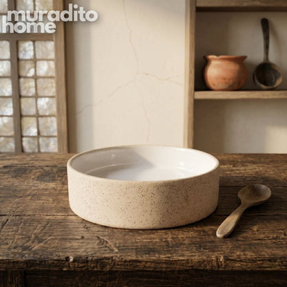 Muraditohome Aesthetic Speckled Stoneware Bowl 6.25x1.75 inches