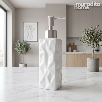 Muraditohome Aesthetic Modern Ceramic Soap Dispenser 350 ml and 410 ml