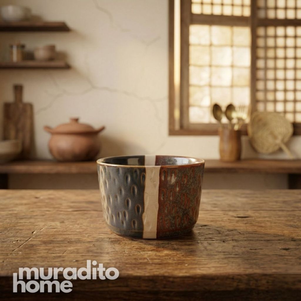 Muraditohome Homa Stoneware Small Bowl 3.5 in Minimalist Side Dish