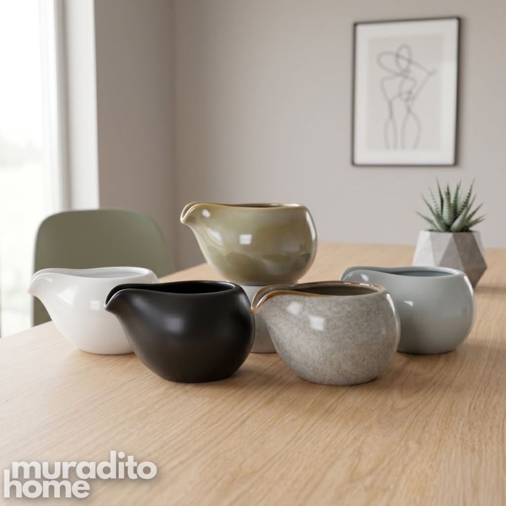 Muraditohome Aesthetic Ceramic Milk Jug 90 ml