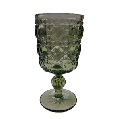 Muraditohome Zolia Clear Glassware Collection | Premium Vintage Wavy Chevron Transparent Glass