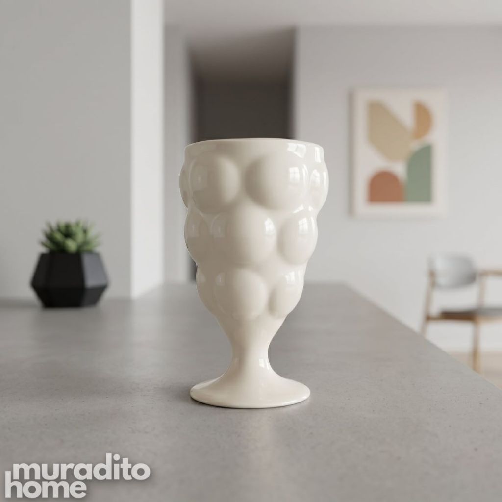 Muraditohome Aesthetic Ceramic Bubble Goblet 200ml