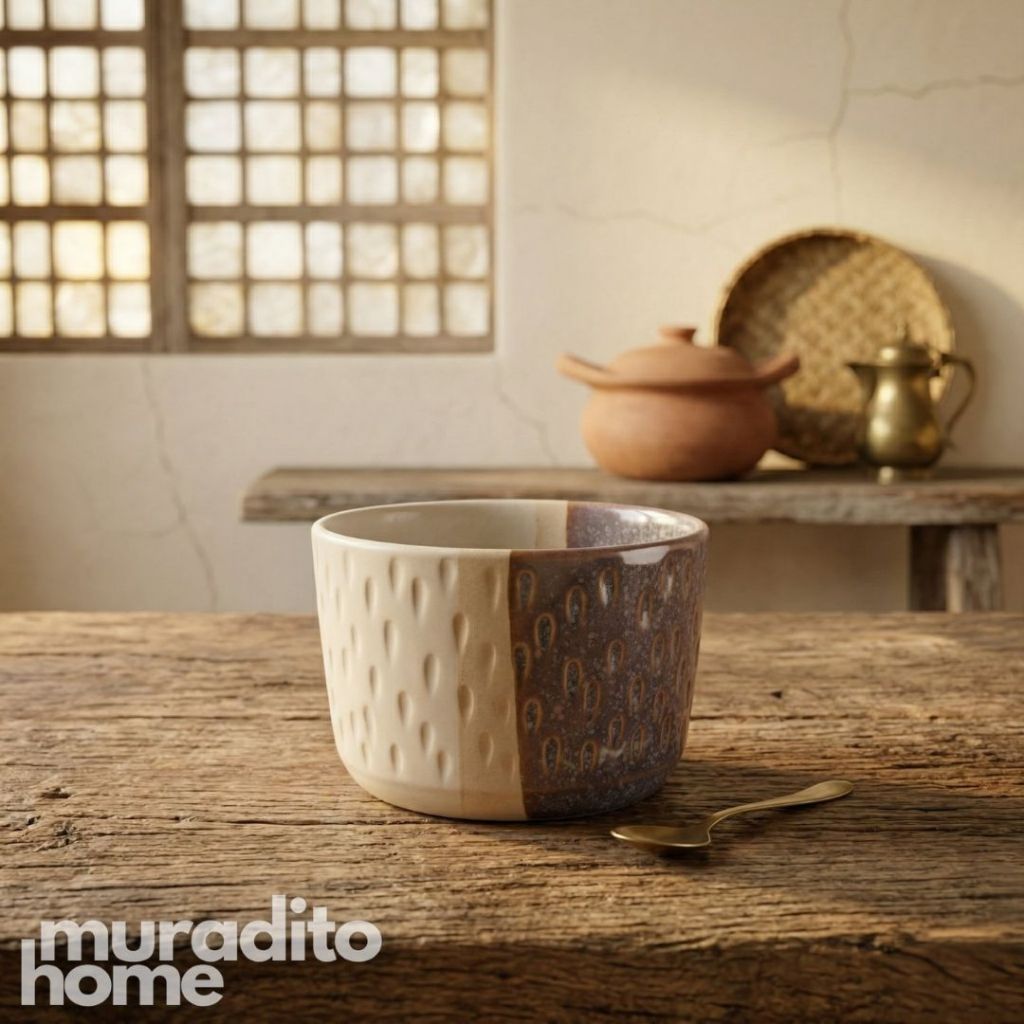 Muraditohome Homa Stoneware Small Bowl 3.5 in Minimalist Side Dish