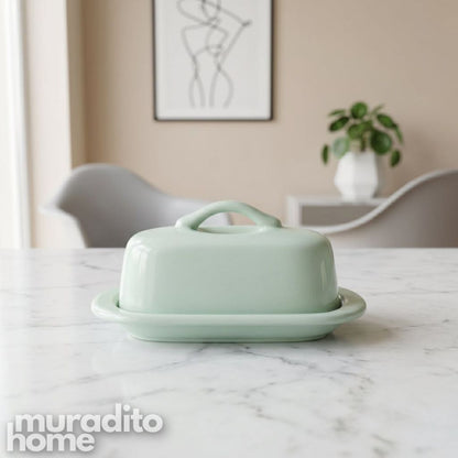 Muraditohome Minimalist Butter Dish with Handle Lid 5x2.75x2.25 inches