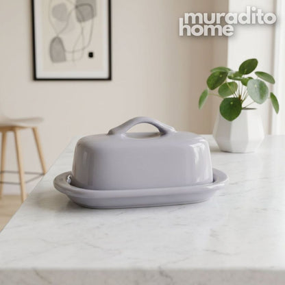 Muraditohome Minimalist Butter Dish with Handle Lid 5x2.75x2.25 inches