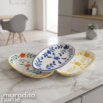 Muraditohome Maiwan Deco Ceramic Serving Dish 12x6 inches