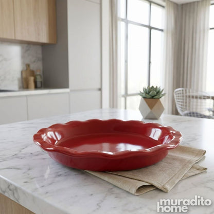 Muraditohome Premium Ceramic Serving Plate 10.75x2.25 inches