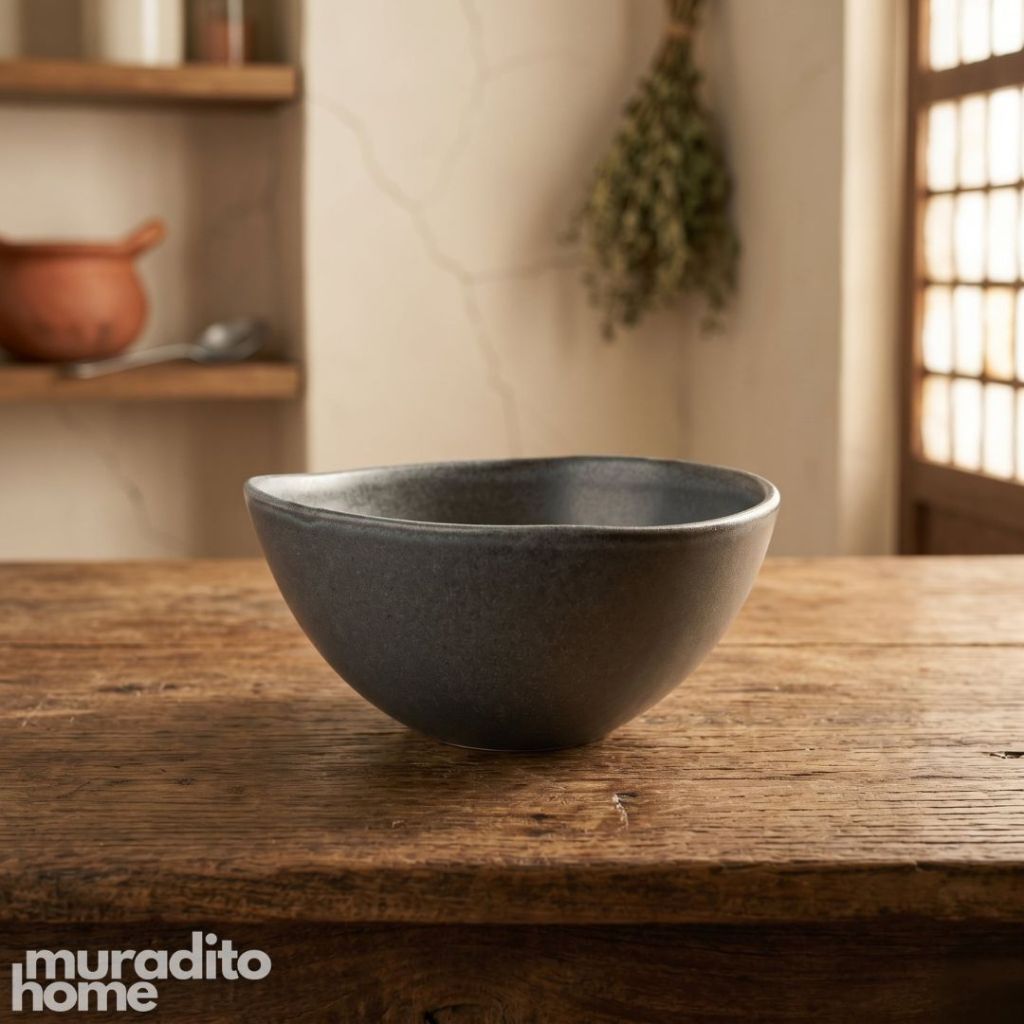 Muraditohome Premium Rustic Blue Stoneware Dinnerware Collection