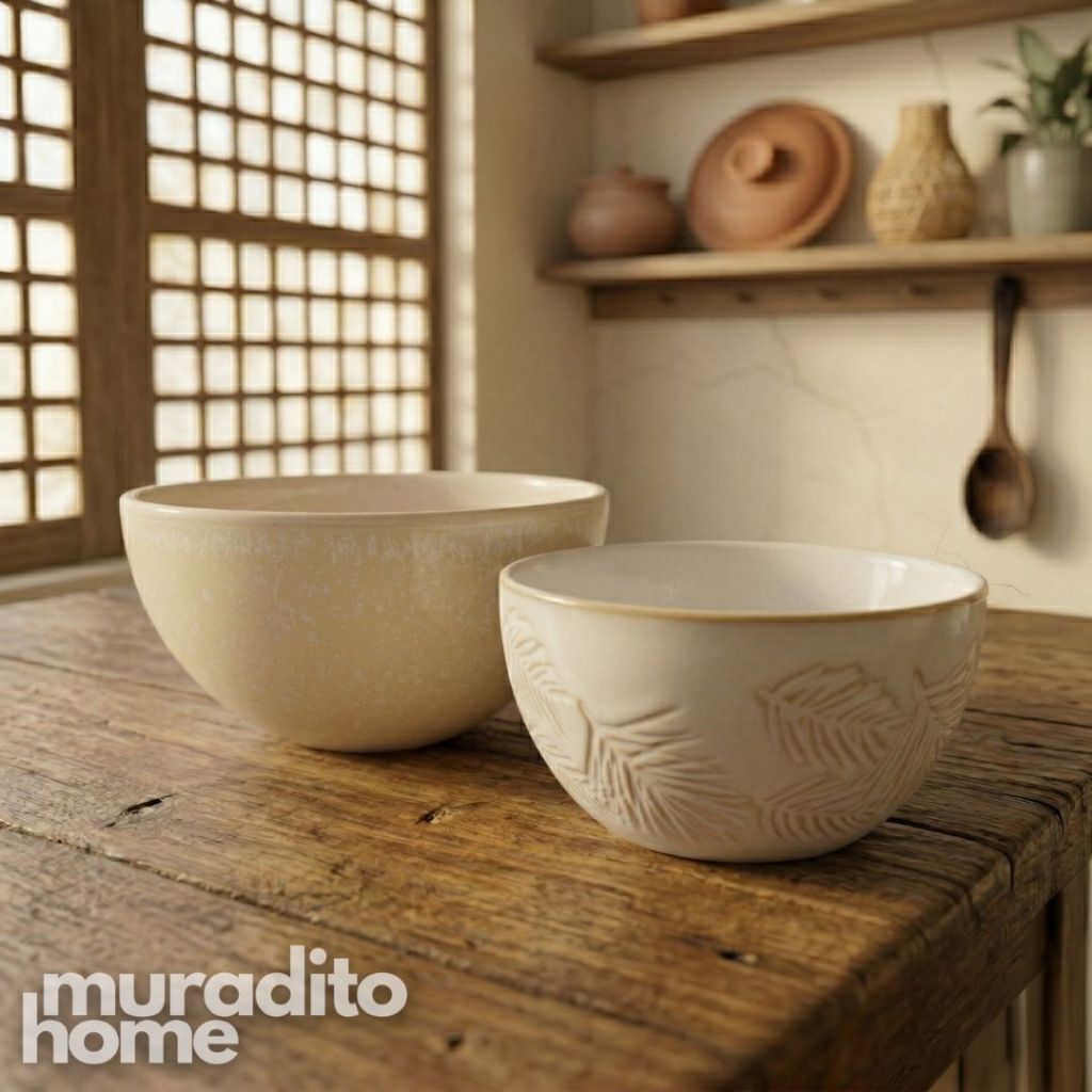 Muraditohome Isla Botanical Leaf Embossed Ceramic Bowl 3.5x2 in