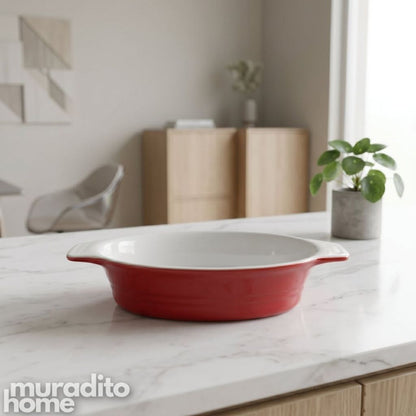 Muraditohome Premium Oval Ceramic Serving Dish 8.5x4x2 inches