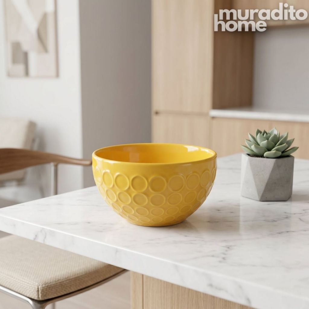 Muraditohome Mini Textured Ceramic Dessert Bowl 3.5x2 in