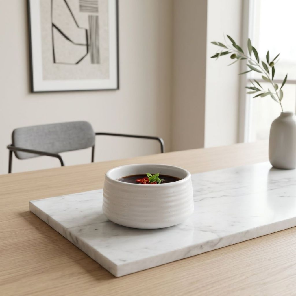 Muraditohome Aesthetic Ribbed Ceramic Dip Sauce 2.25x1.5 inches