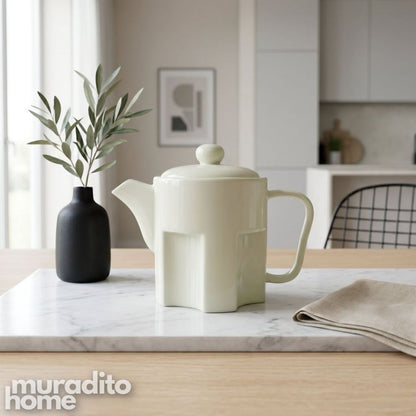 Muraditohome Modern Geometric Ceramic Teapot 330 ml