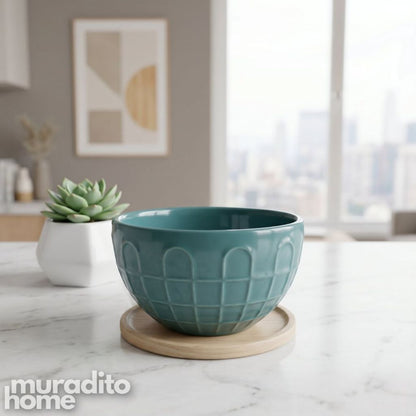 Muraditohome Mini Textured Ceramic Dessert Bowl 3.5x2 in