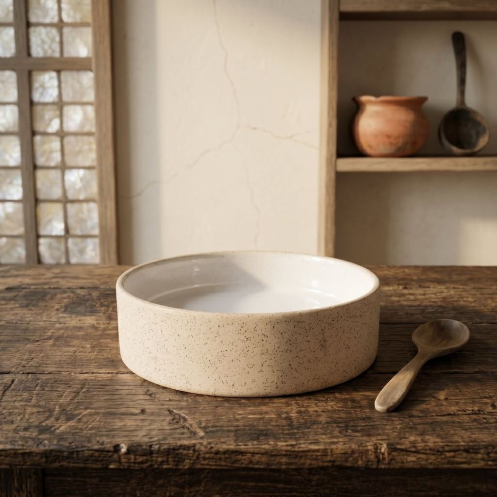 Muraditohome Aesthetic Speckled Stoneware Bowl 6.25x1.75 inches