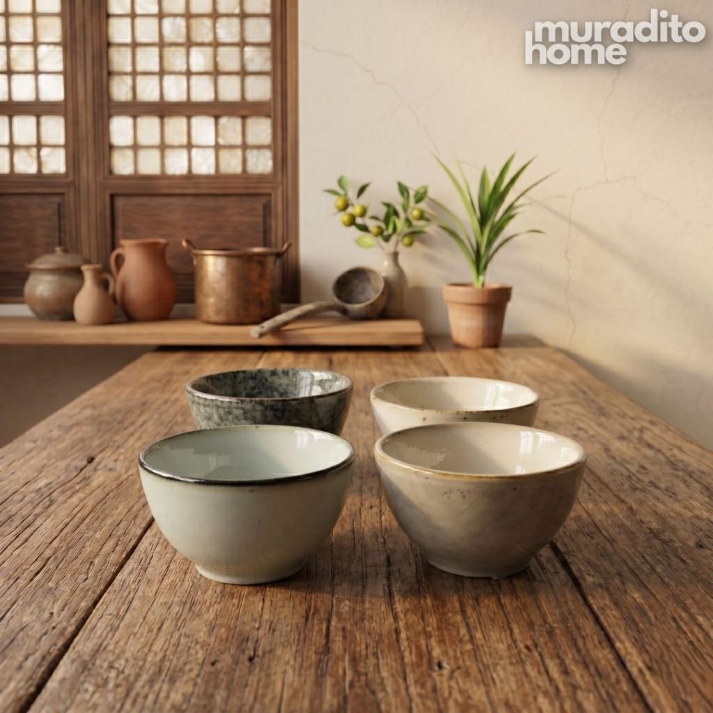 Muraditohome Rustic Stoneware Dip Sauce 3.75x2 inches