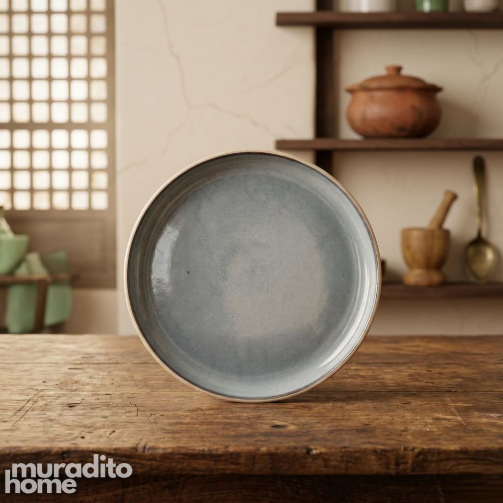 Muraditohome Premium Slate Blue Stoneware Dinnerware Collection