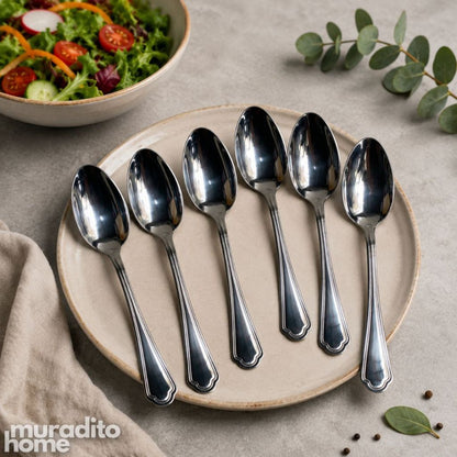Muraditohome Elegant Beaded Stainless Steel Flatware High Quality Classic Dining Utensils