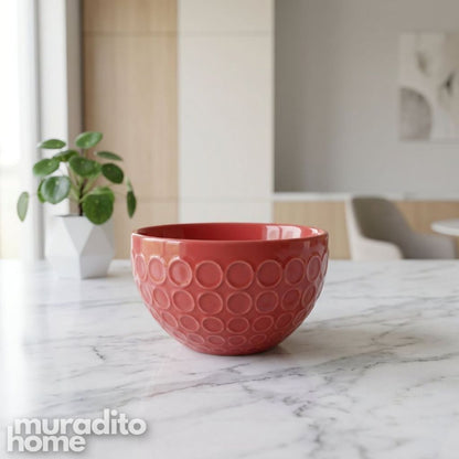 Muraditohome Mini Textured Ceramic Dessert Bowl 3.5x2 in