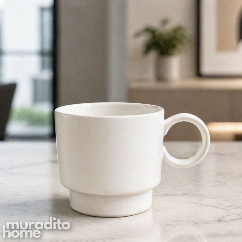 Muraditohome Lean Stackable Ceramic Mug 250 ml