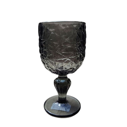 Muraditohome Azula Ash Glassware Collection | Premium Vintage Hammered Smoke Grey Glass