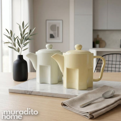 Muraditohome Modern Geometric Ceramic Teapot 330 ml
