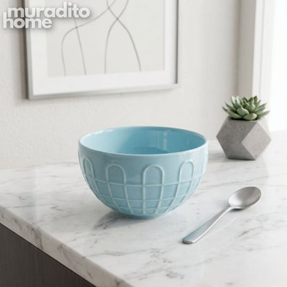 Muraditohome Mini Textured Ceramic Dessert Bowl 3.5x2 in