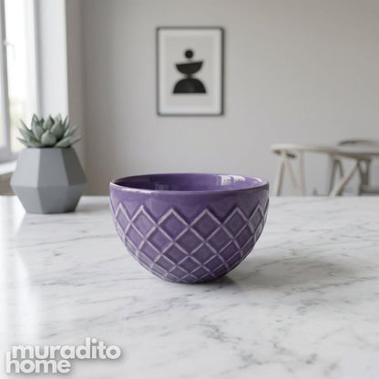Muraditohome Mini Textured Ceramic Dessert Bowl 3.5x2 in