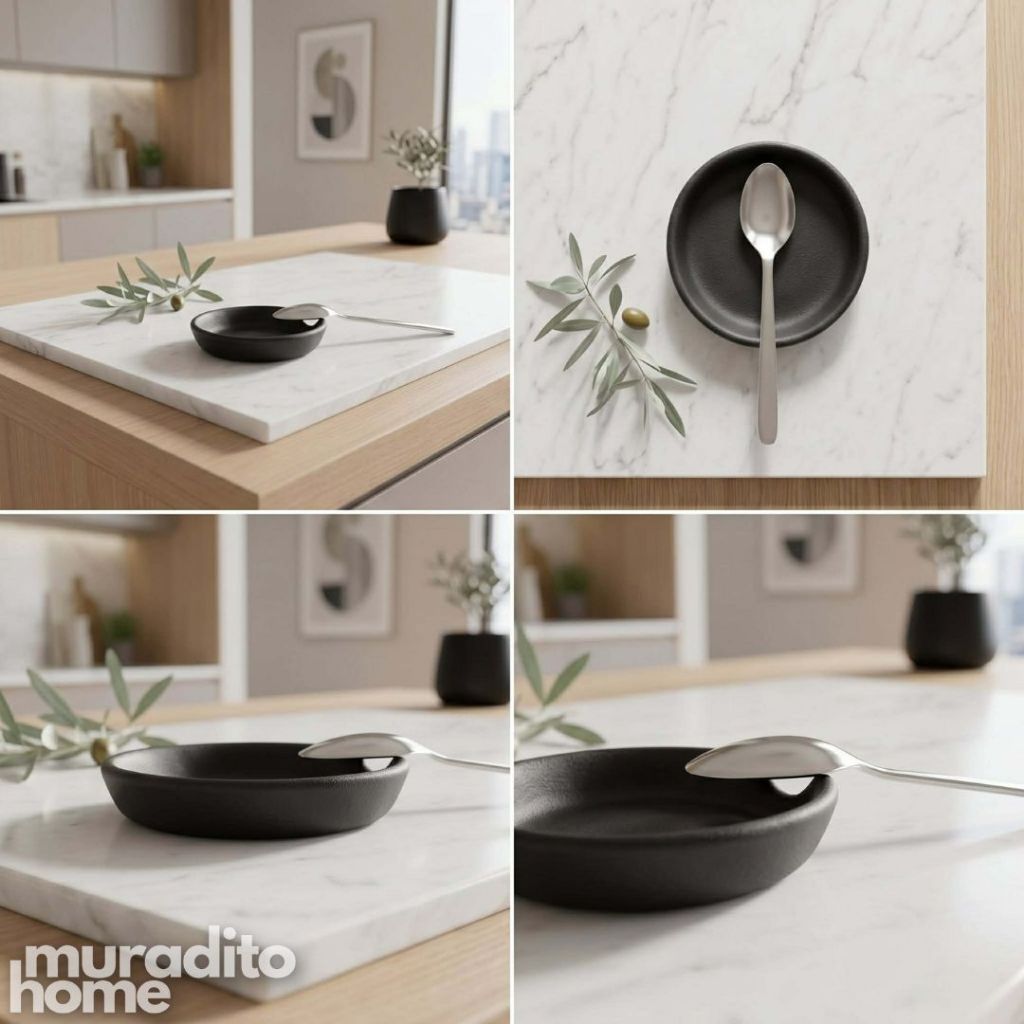Muraditohome Minimalist Ceramic Spoon Rest 4.75x1 inches