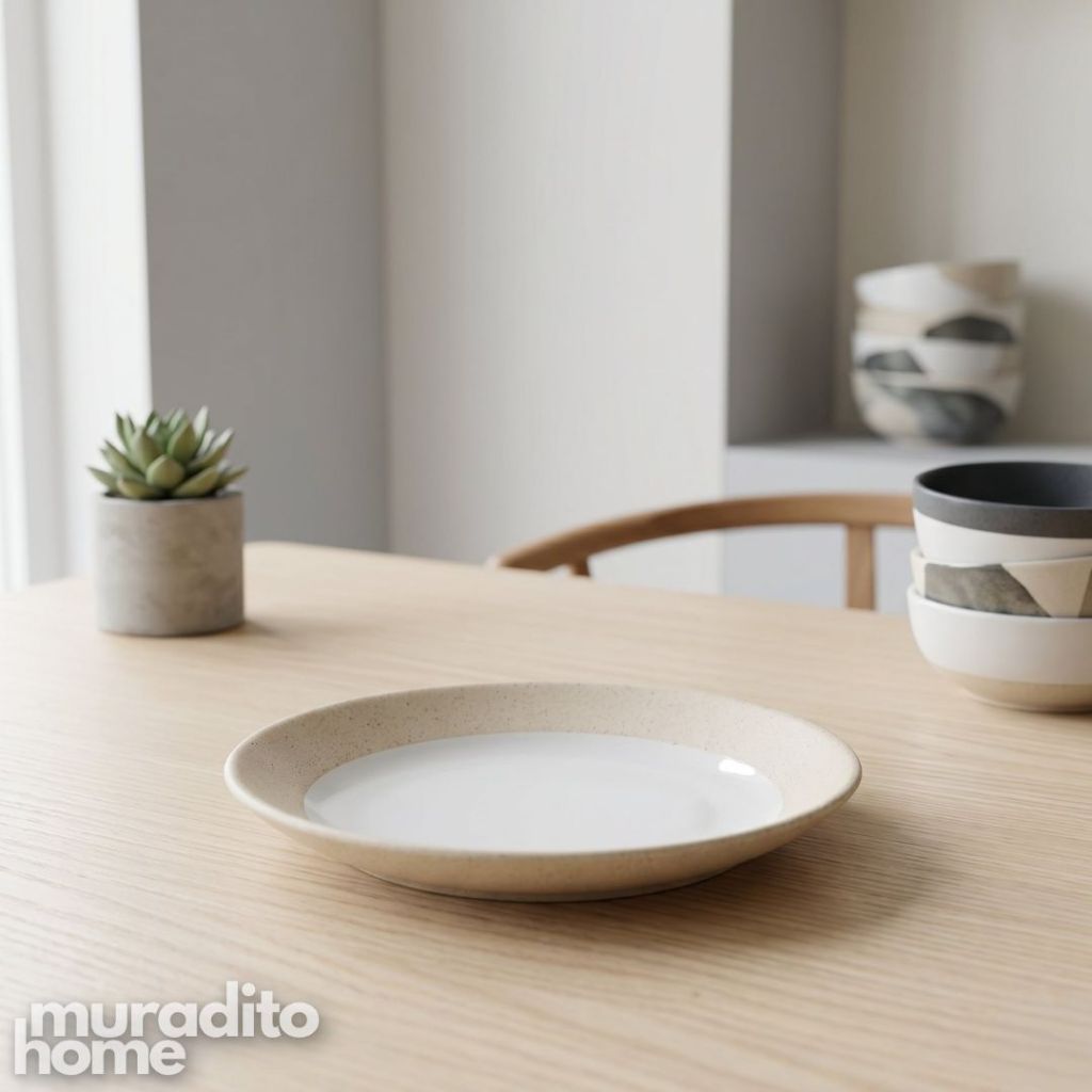 Muraditohome Kara Minimalist Ceramic Small Plate 3.25 inches