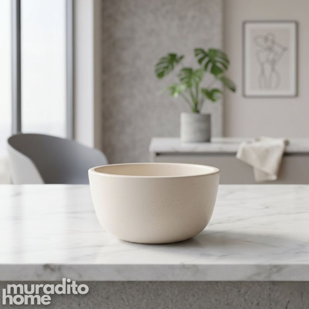 Muraditohome Minimalist Flat Rim Ceramic Dinnerware Collection