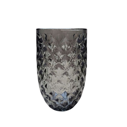 Muraditohome Neytiri Ash Vintage Glassware | Embossed Ash Glass Goblet & Tumblers