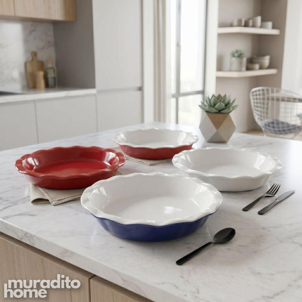 Muraditohome Premium Ceramic Serving Plate 10.75x2.25 inches