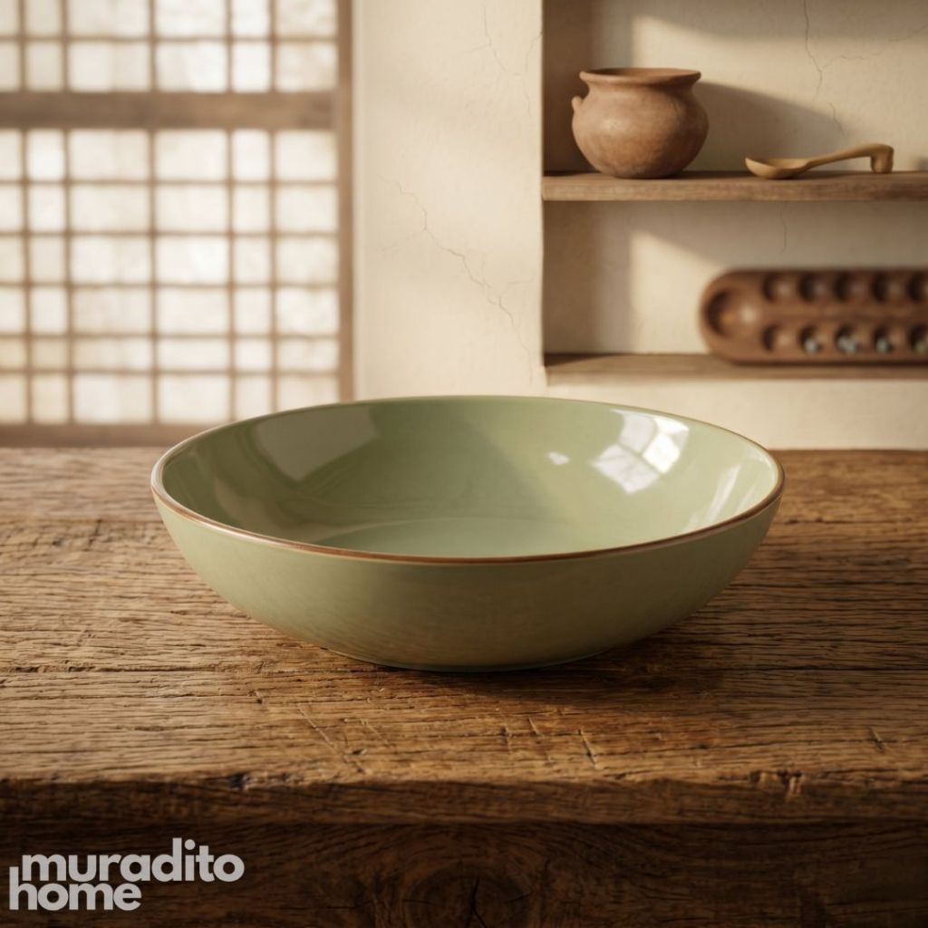 Muraditohome Premium Sage Green Stoneware Dinnerware Collection