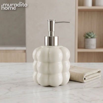 Muraditohome Aesthetic Modern Ceramic Soap Dispenser 350 ml and 410 ml