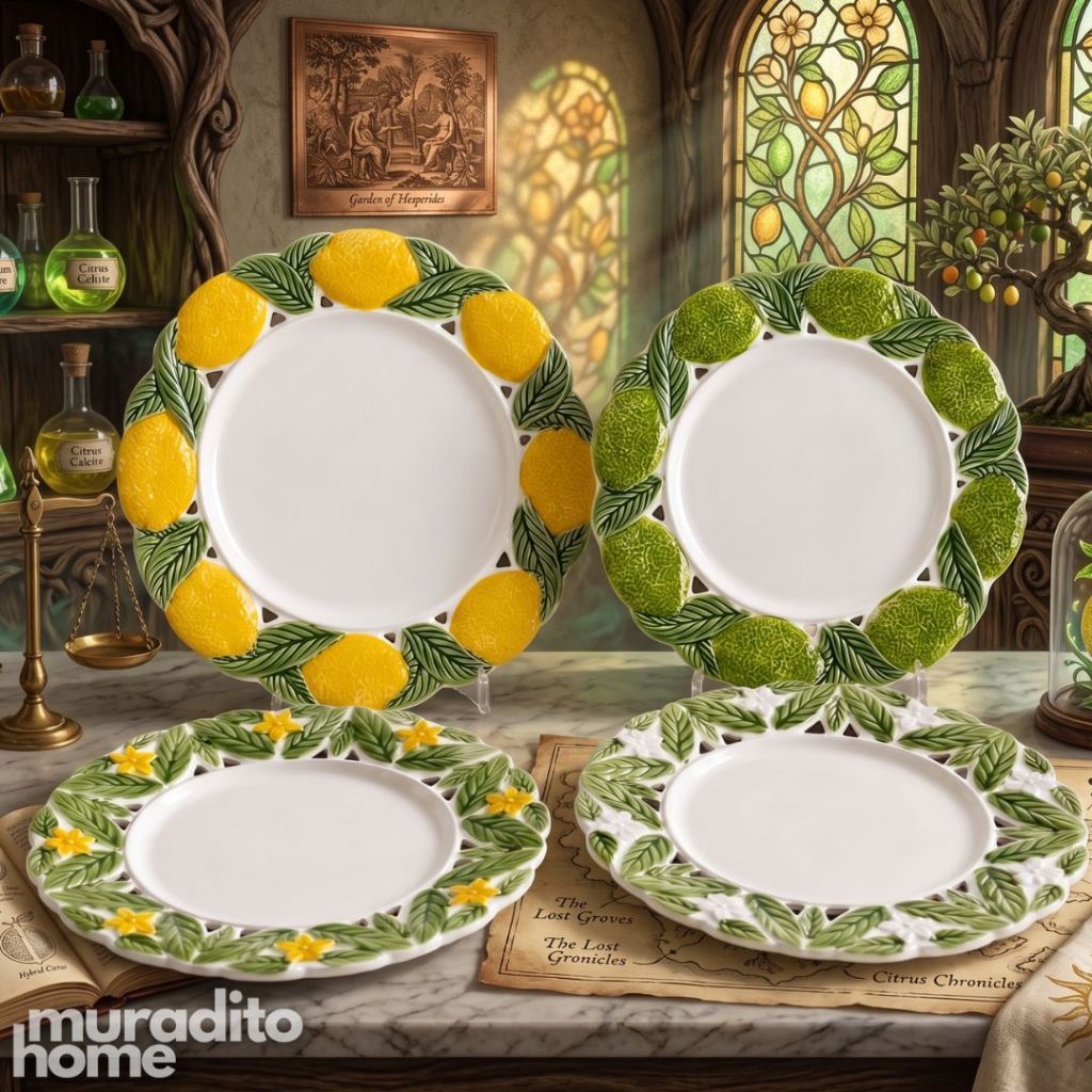 Muraditohome Amalfi Lemon & Lime  Premium Porcelain Dinnerware Collection