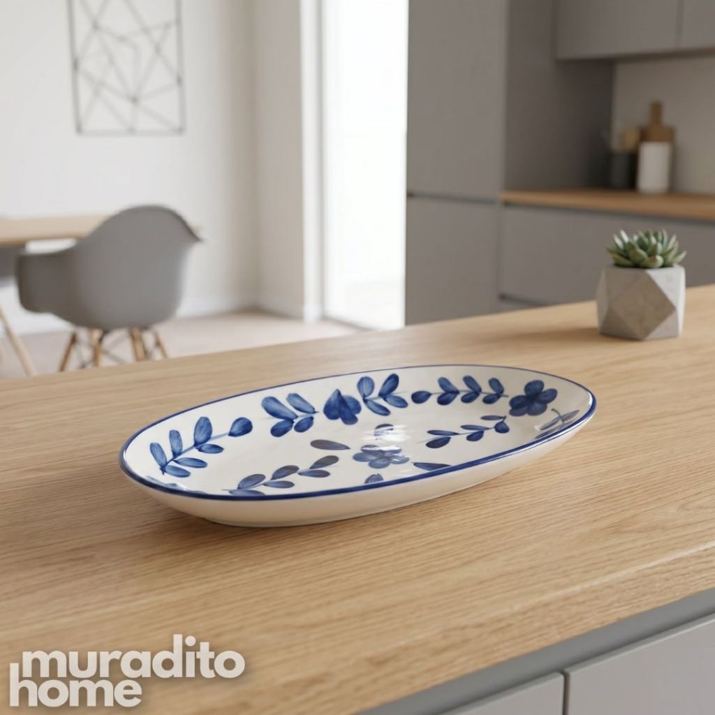 Muraditohome Maiwan Deco Ceramic Serving Dish 12x6 inches