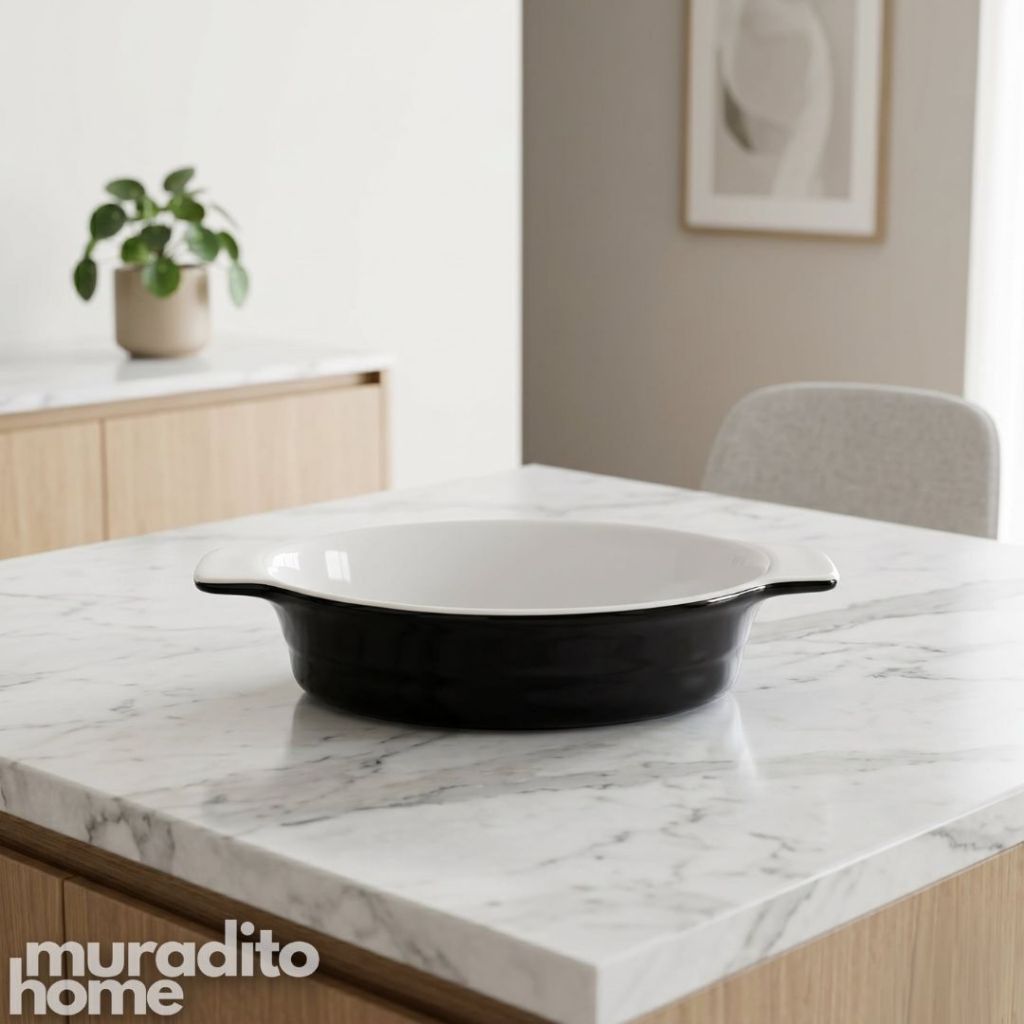 Muraditohome Premium Oval Ceramic Serving Dish 8.5x4x2 inches
