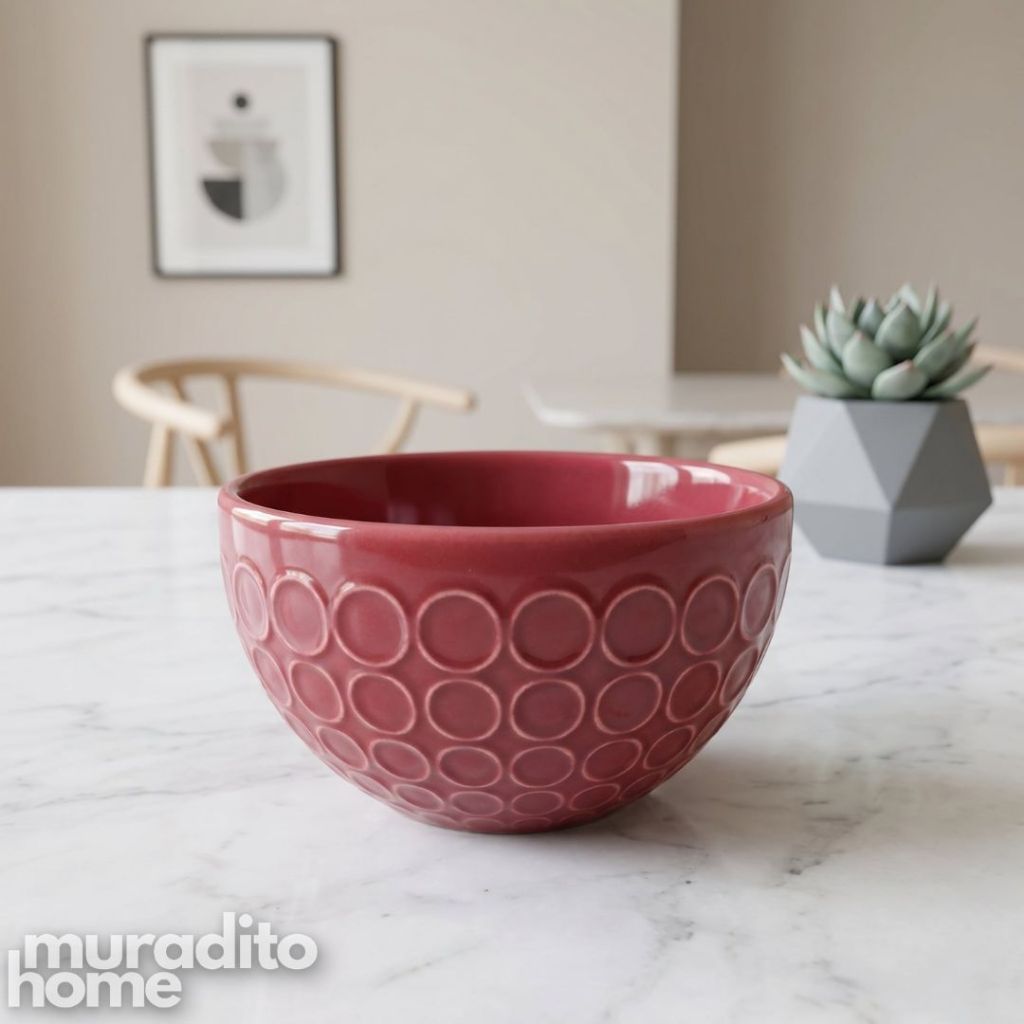 Muraditohome Mini Textured Ceramic Dessert Bowl 3.5x2 in