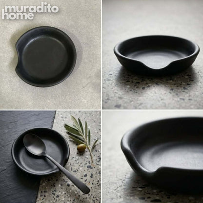 Muraditohome Minimalist Ceramic Spoon Rest 4.75x1 inches