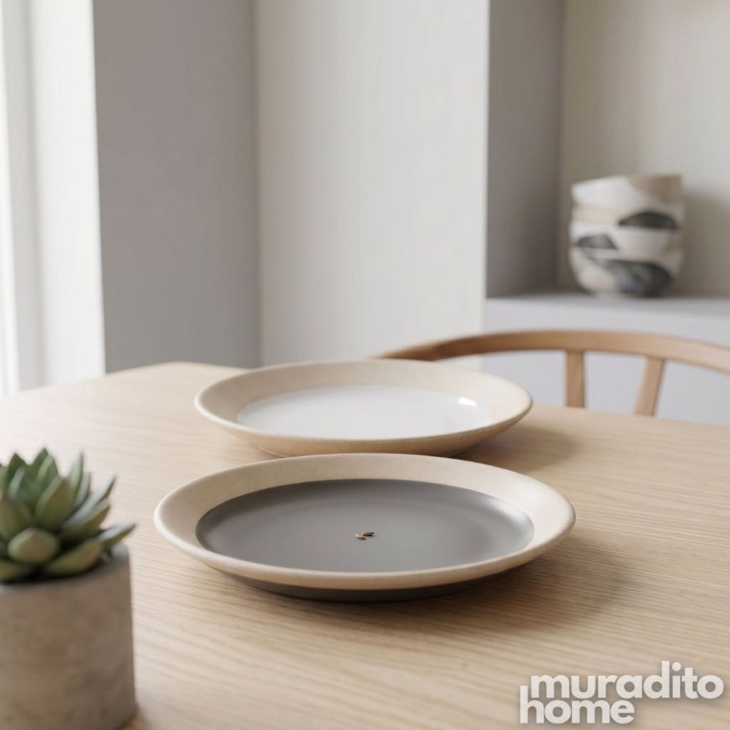 Muraditohome Kara Minimalist Ceramic Small Plate 3.25 inches