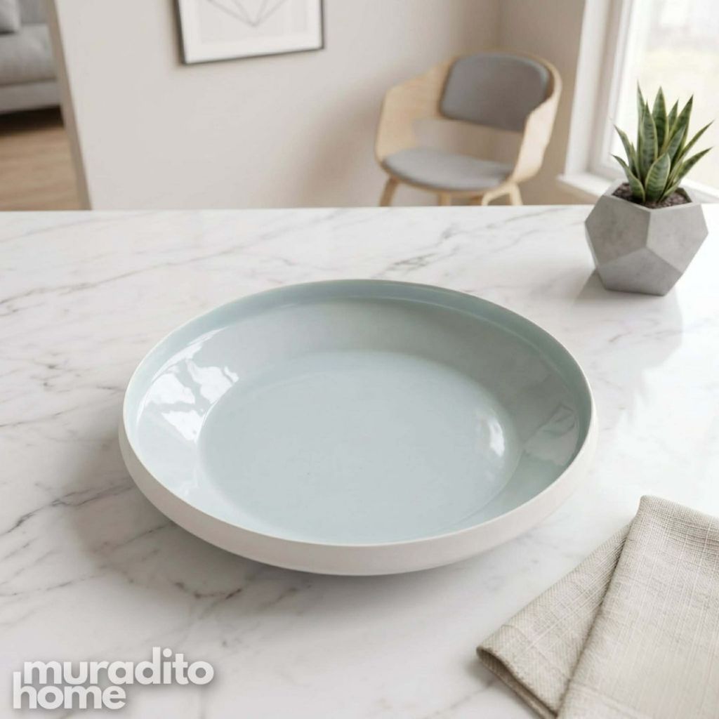 Muraditohome Premium Ceramic Deep Plate 11x1.75 inches