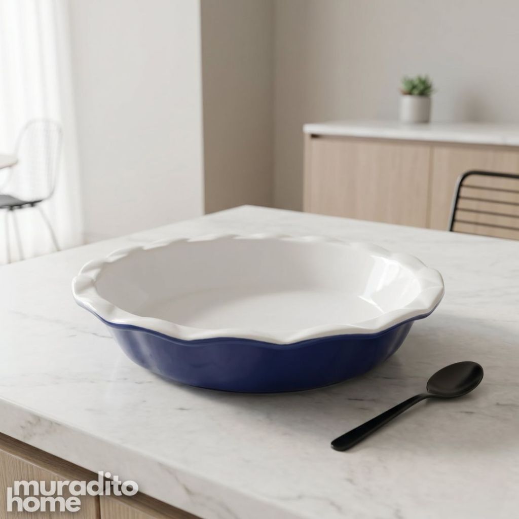 Muraditohome Premium Ceramic Serving Plate 10.75x2.25 inches