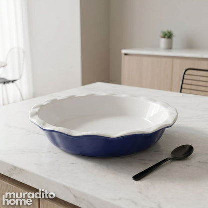 Muraditohome Premium Ceramic Serving Plate 10.75x2.25 inches