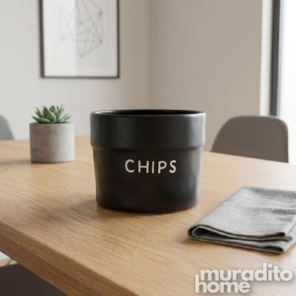 Muraditohome Taco Night Ceramic Dip Bowl Labeled Guac Queso Salsa Chips Condiment Pot