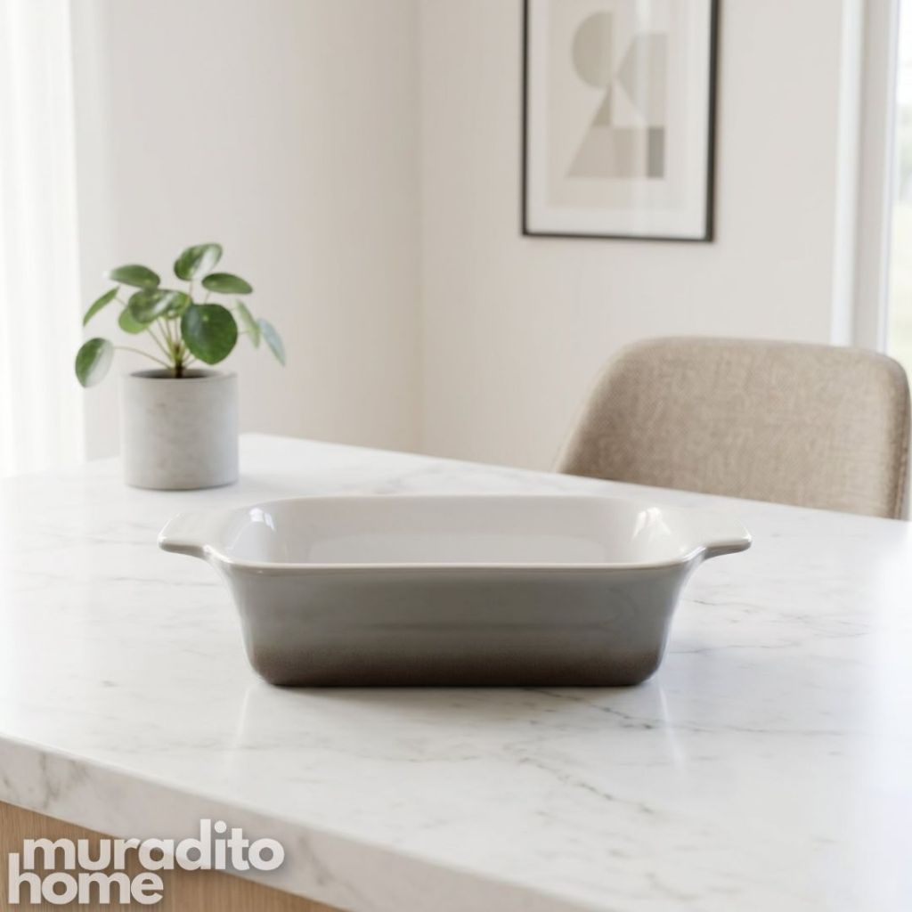 Muraditohome Premium Rectangular Ceramic Serving Dish 8.5x4x2 inches