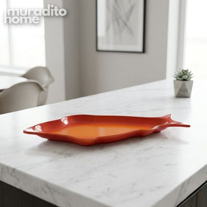 Muraditohome Pescado Fish Shaped Ceramic Serving Platter Collection