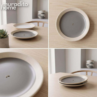 Muraditohome Kara Minimalist Ceramic Small Plate 3.25 inches